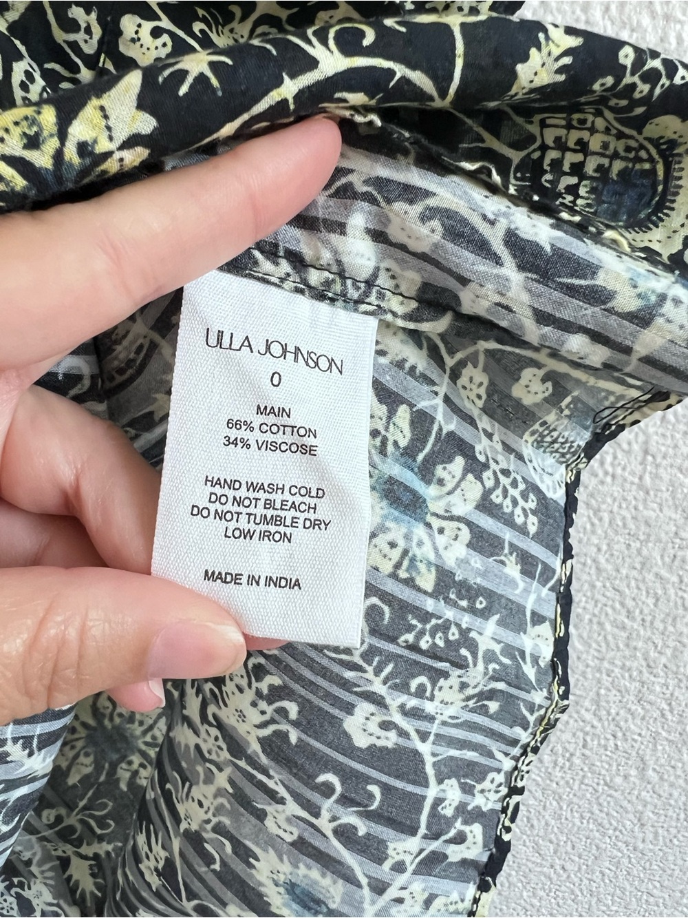 NWT Ulla Johnson Womens Sena Short Sleeve Blouse Raven Floral Cottagecore Whimsy - Picture 5 of 7